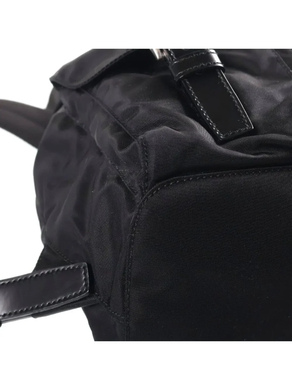 Prada Tessuto Backpack Nylon Leather Black